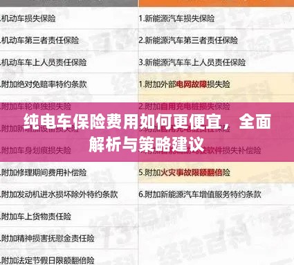 如何降低纯电车保险费用,全面解析及策略建议-图1 如何降低纯电车保险费用,全面解析及策略建议-图1