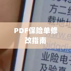 PDF保险单修改指南详解-图1