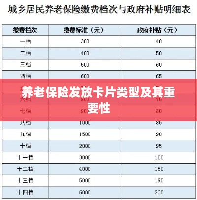 养老保险发放卡片类型概览及其重要性-图1 养老保险发放卡片类型概览及其重要性-图1
