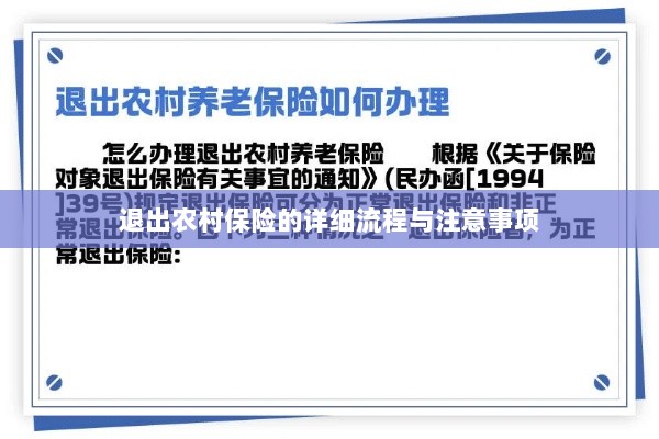 退出农村保险的详细流程与注意事项全解析-图1 退出农村保险的详细流程与注意事项全解析-图1