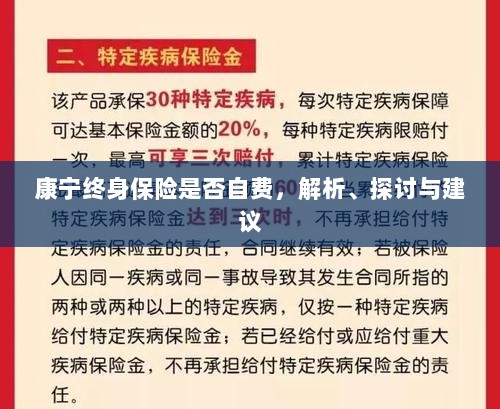 康宁终身保险的自费问题解析与建议探讨-图1 康宁终身保险的自费问题解析与建议探讨-图1