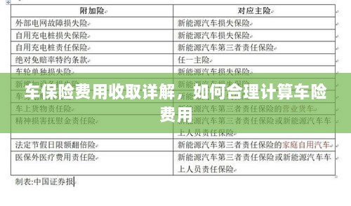 车保险费用详解与合理计算指南-图1