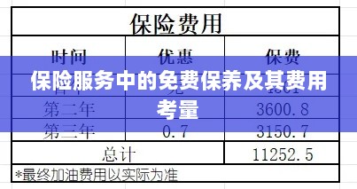 保险服务中的免费保养费用深度解析-图1