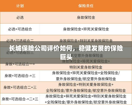 长城保险公司评价及稳健发展的保险巨头概况-图1 长城保险公司评价及稳健发展的保险巨头概况-图1