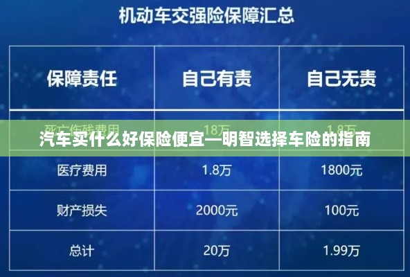 明智选择车险，如何购买性价比高的汽车保险？-图1