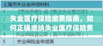 失业医疗保险缴费详解,如何正确缴纳费用指南-图1 失业医疗保险缴费详解,如何正确缴纳费用指南-图1