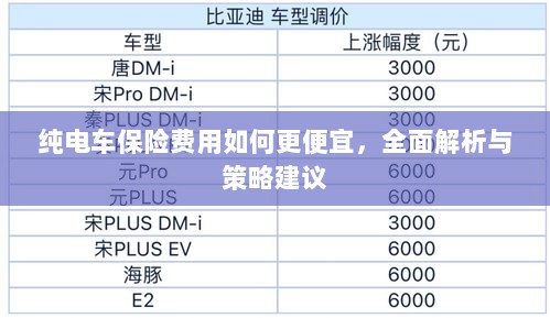 如何降低纯电车保险费用,全面解析及策略建议-图1 如何降低纯电车保险费用,全面解析及策略建议-图1