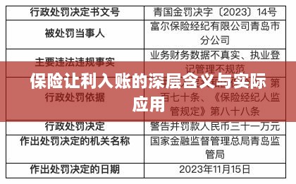 保险让利入账，深层解读与应用探讨-图1
