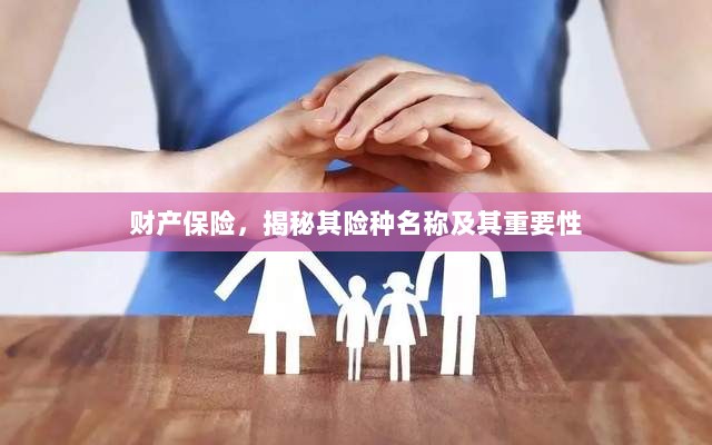 揭秘财产保险险种名称及其重要性,保障您的财产安全!-图1 揭秘财产保险险种名称及其重要性,保障您的财产安全!-图1