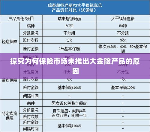 保险市场未推出大金险产品的原因探究-图1 保险市场未推出大金险产品的原因探究-图1