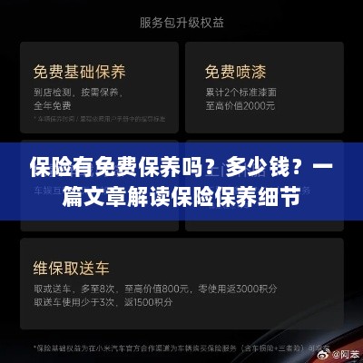 解读保险保养细节,免费保养政策与费用解析-图1 解读保险保养细节,免费保养政策与费用解析-图1