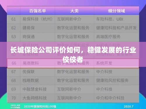 长城保险公司评价积极，行业稳健发展的佼佼者-图1