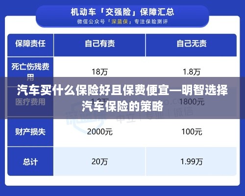 明智选择汽车保险，如何购买保障全面且保费实惠的保险方案-图1