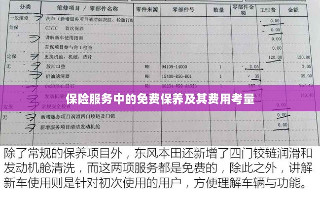 保险服务中的免费保养费用深度解析-图1 保险服务中的免费保养费用深度解析-图1