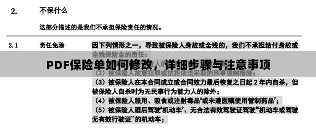PDF保险单修改指南，步骤与注意事项全解析-图1