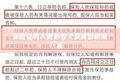 保险让利入账解析,含义、影响全解读-图1 保险让利入账解析,含义、影响全解读-图1