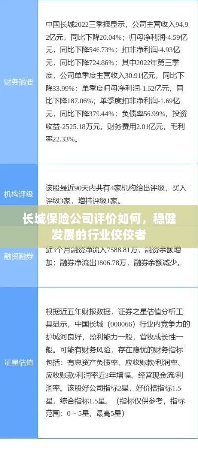 长城保险公司评价积极,行业稳健发展的佼佼者-图1 长城保险公司评价积极,行业稳健发展的佼佼者-图1