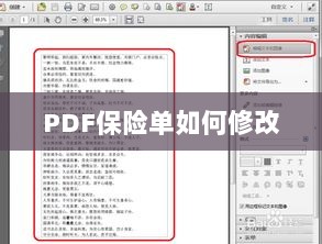 PDF保险单修改指南-图1 PDF保险单修改指南-图1