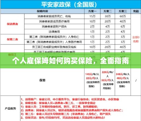 个人雇保姆保险购买指南，全面解析与攻略-图1