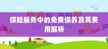 保险服务中的免费保养费用解析与指南-图1 保险服务中的免费保养费用解析与指南-图1
