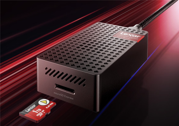 雷克沙microSD Express存储卡读卡器，高效散热，降温达19℃，仅售549元-图1