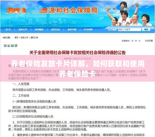 养老保险卡发放详解,获取与使用指南-图1 养老保险卡发放详解,获取与使用指南-图1