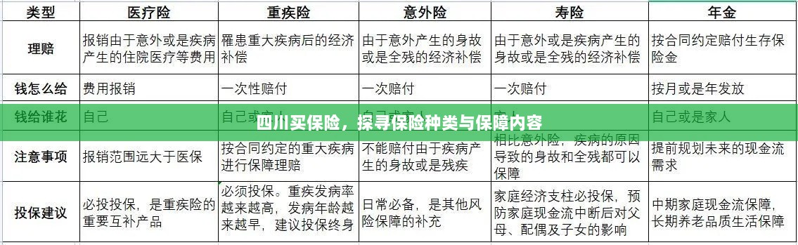 四川保险探秘，种类与保障内容全解析-图1