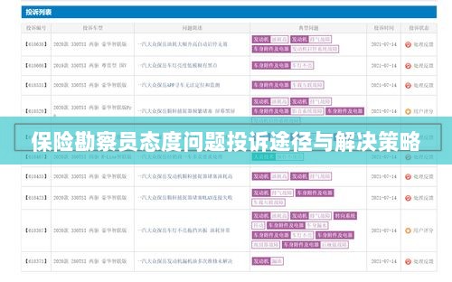 保险勘察员态度问题投诉途径及解决策略探讨-图1