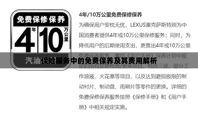 保险服务中的免费保养费用解析与指南-图1 保险服务中的免费保养费用解析与指南-图1