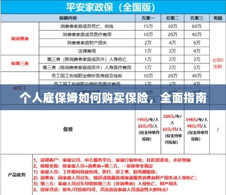 个人雇保姆保险购买指南，全面解析与攻略-图1