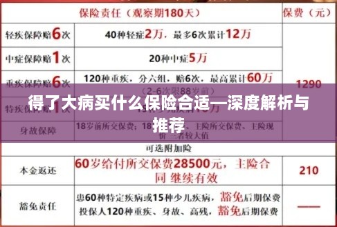 大病保障,深度解析保险选择与推荐-图1 大病保障,深度解析保险选择与推荐-图1