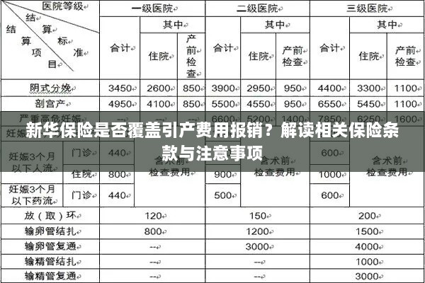 新华保险是否覆盖引产费用？详细解读保险条款及注意事项！-图1