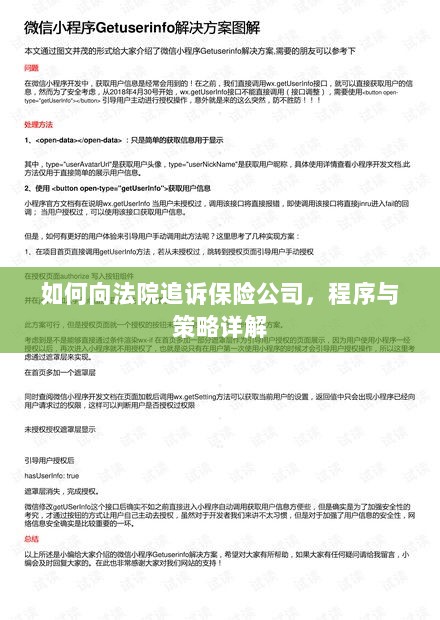 如何追诉保险公司？程序与策略全解析-图1