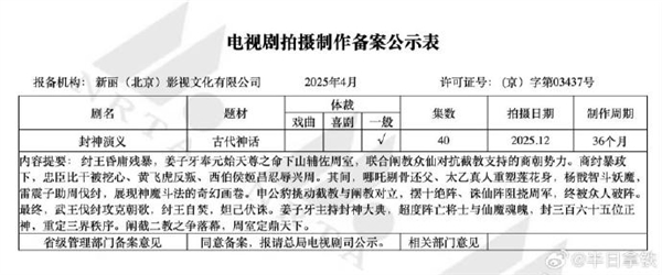 封神演义再度翻拍,年底开拍,共40集,能否超越经典?-图1 封神演义再度翻拍,年底开拍,共40集,能否超越经典?-图1