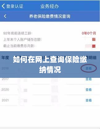 网上查询保险缴纳情况攻略-图1