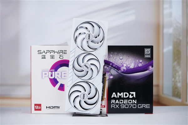 蓝宝石RX 9070超越RTX 5060 Ti，全新GRE GAMING OC 12GB DUAL显卡图赏亮相！-图1