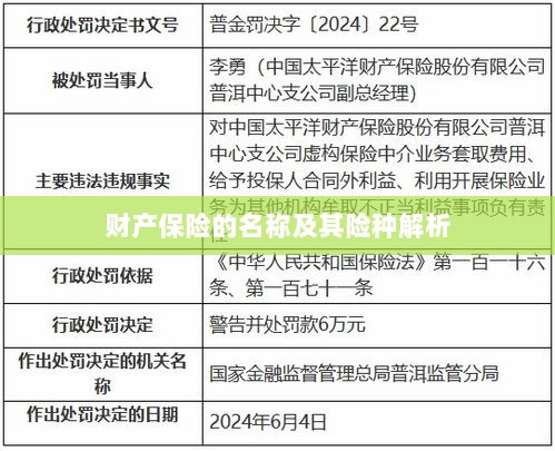 财产保险名称及险种深度解析-图1 财产保险名称及险种深度解析-图1
