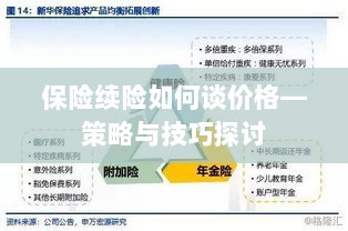 保险续险价格谈判策略与技巧探讨-图1
