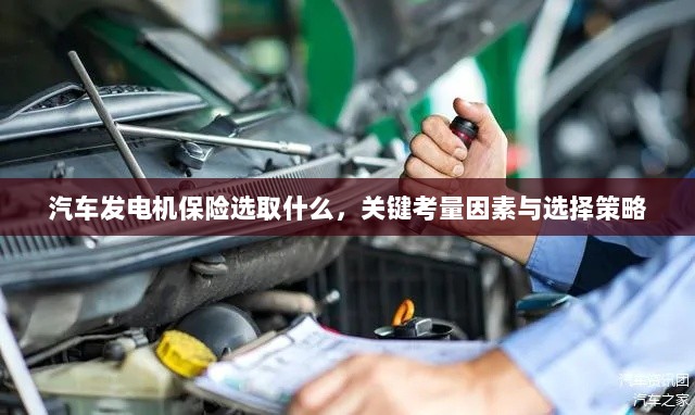 汽车发电机保险的选择要点，关键考量因素与策略选择-图1