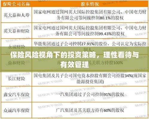 保险风险视角下的投资策略，理性看待与有效管理之道-图1