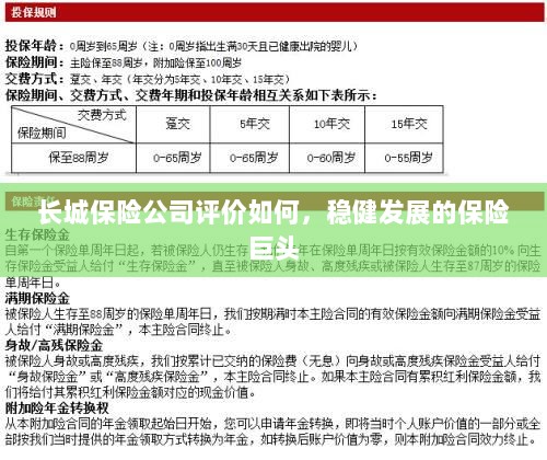 长城保险公司评价及稳健发展的保险巨头概况-图1 长城保险公司评价及稳健发展的保险巨头概况-图1