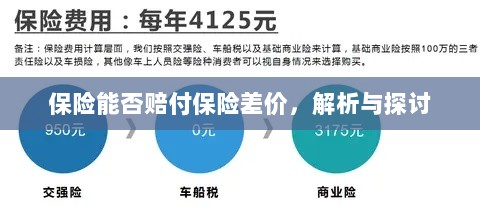 保险能否赔付保险差价,深度解析与探讨-图1 保险能否赔付保险差价,深度解析与探讨-图1
