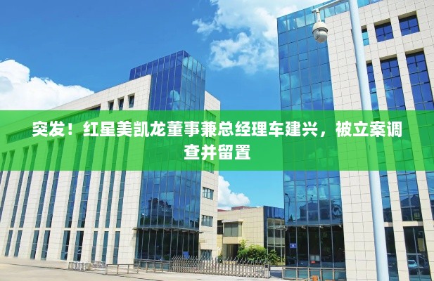 红星美凯龙董事总经理车建兴被立案调查并留置-图1 红星美凯龙董事总经理车建兴被立案调查并留置-图1