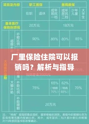 厂里保险住院报销详解，解析与指导-图1