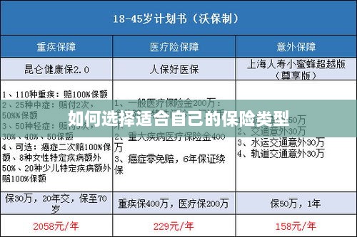 如何选择适合自己的保险类型,投保指南与策略建议-图1 如何选择适合自己的保险类型,投保指南与策略建议-图1