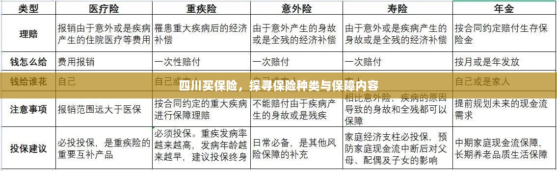 四川保险探秘，种类与保障内容全解析-图1