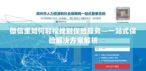 微信内保险服务轻松导航，一站式解决方案详解-图1