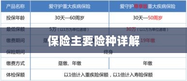 保险主要险种详解概览-图1