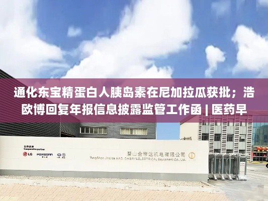 医药早参,通化东宝精蛋白人胰岛素在尼加拉瓜获批,浩欧博回应年报监管工作函-图1 医药早参,通化东宝精蛋白人胰岛素在尼加拉瓜获批,浩欧博回应年报监管工作函-图1