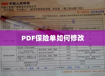 PDF保险单修改指南-图1 PDF保险单修改指南-图1